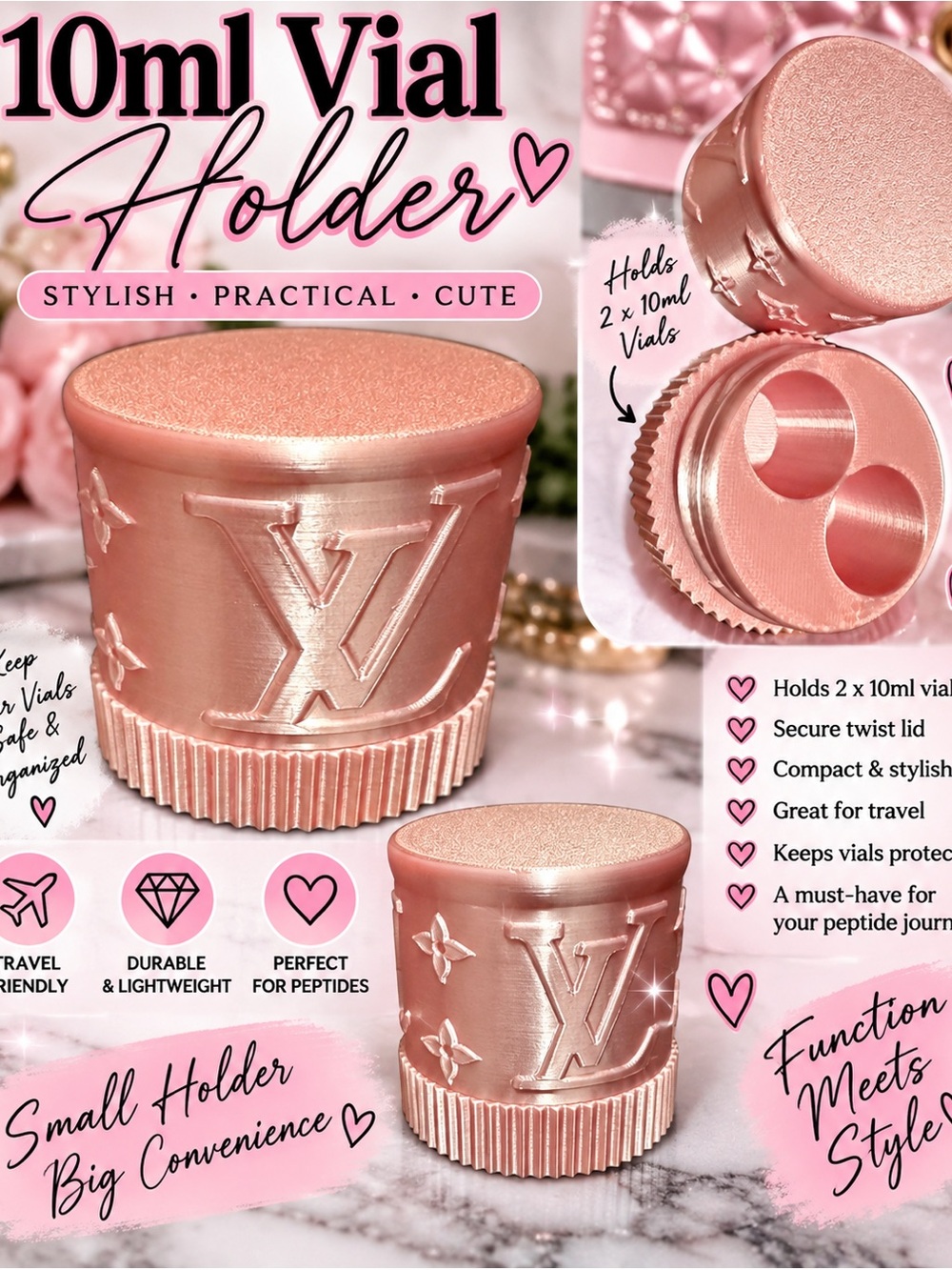 Pink 10ml Vial Holder